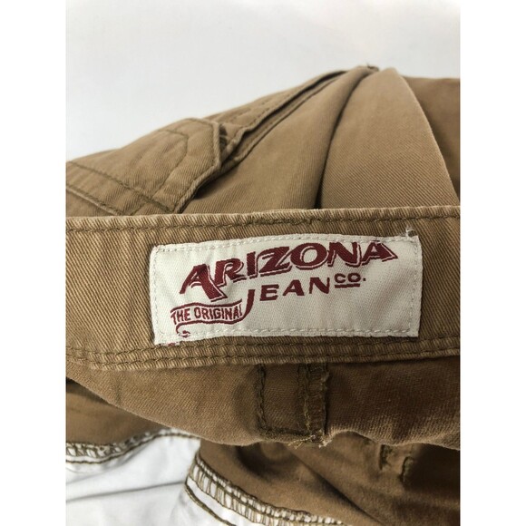 Men's Arizona Jean Co. Cargo Shorts Khaki Size 40 100% Cotton Button Pockets NEW - Picture 3 of 10